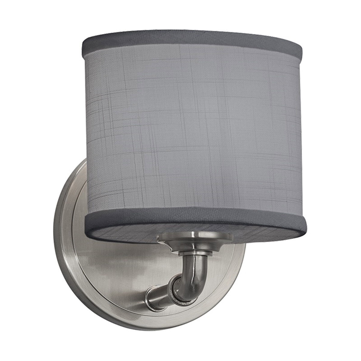Textile LED 7 inch Brushed Nickel ADA Wall Sconce Wall Light