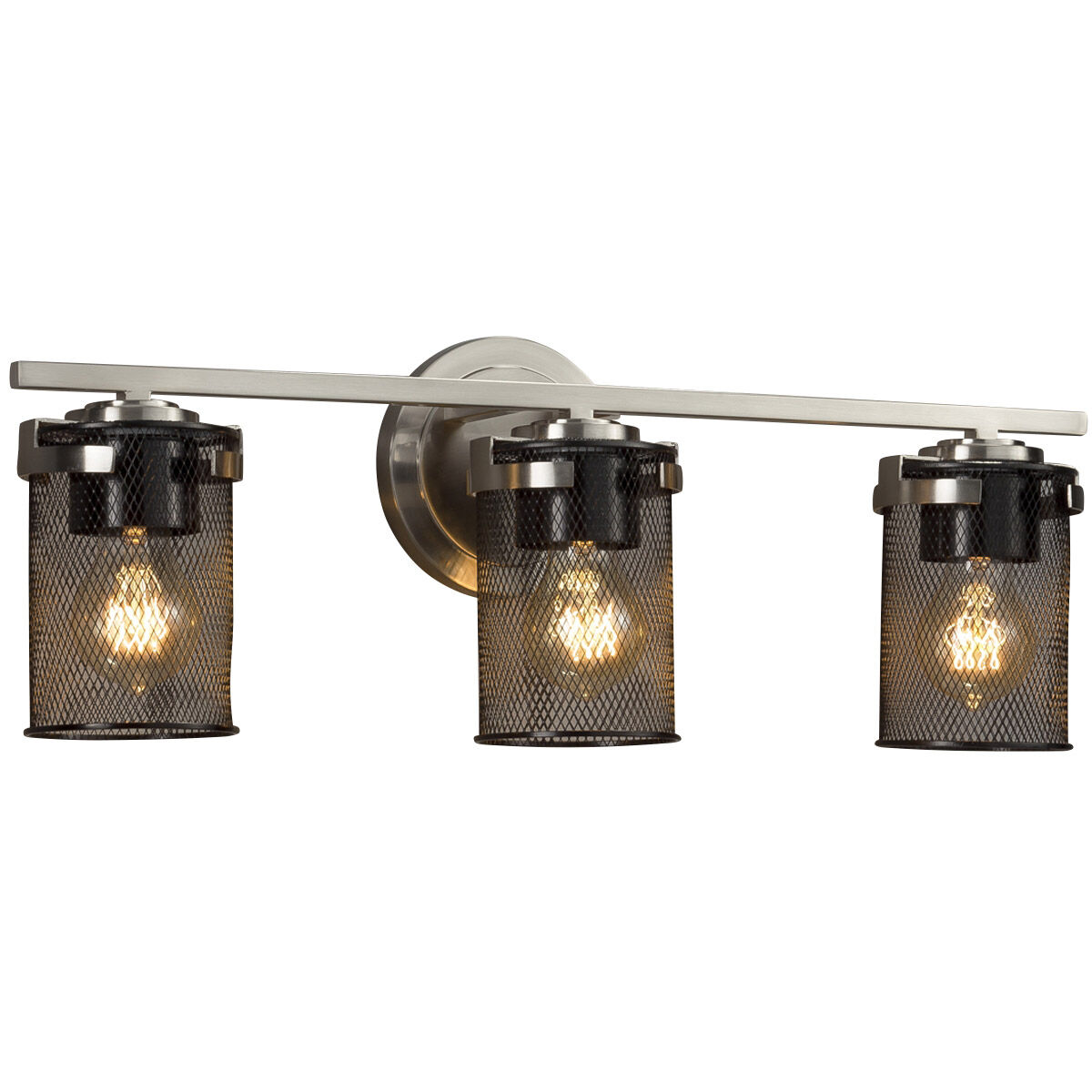 Wire Mesh 3 Light 22.75 inch Bathroom Vanity Light
