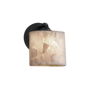 Alabaster Rocks LED 7 inch Matte Black ADA Wall Sconce Wall Light, Oval