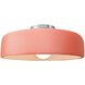 Radiance Collection - Spire LED 13 inch Gloss Blush and Brushed Nickel Semi-Flush Ceiling Light in Dedicated LED, 13W x 6H, Form+Finish+Function