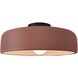 Radiance Collection - Spire LED 16 inch Canyon Clay and Matte Black Semi-Flush Ceiling Light in Dedicated LED, 16W x 6.5H, Form+Finish+Function