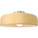 Radiance Collection - Spire LED 16 inch Muted Yellow and Brushed Nickel Semi-Flush Ceiling Light in Dedicated LED, 16W x 6.5H, Form+Finish+Function