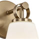 Fusion Collection - Bolzano Family 1 Light 6 inch Brushed Brass and Opal Wall Sconce Wall Light, EVOLV