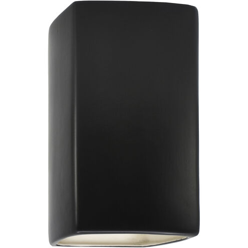 Ambiance 1 Light 13.5 inch Carbon Matte Black Outdoor Wall Sconce in Incandescent, Large