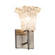Veneto Luce 1 Light 4.5 inch Polished Chrome Wall Sconce Wall Light in Gold with Clear Rim (Veneto Luce), Cylinder with Rippled Rim, Incandescent