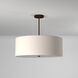 Textile 6 Light 24 inch Dark Bronze Drum Pendant Ceiling Light, Classic Family, EVOLV