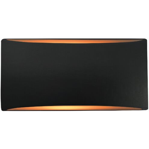 Ambiance LED 10 inch Carbon Matte Black and Champagne Gold ADA Wall Sconce Wall Light
