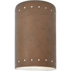 Ambiance Cylinder LED 6 inch Terra Cotta ADA Wall Sconce Wall Light in 1000 Lm LED, Small