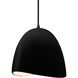 Radiance Collection - Brisa Pendant Ceiling Light in Matte Black, Dedicated LED, Black Cord, Carbon Matte Black, 9W x 8.75H, Form+Finish+Function