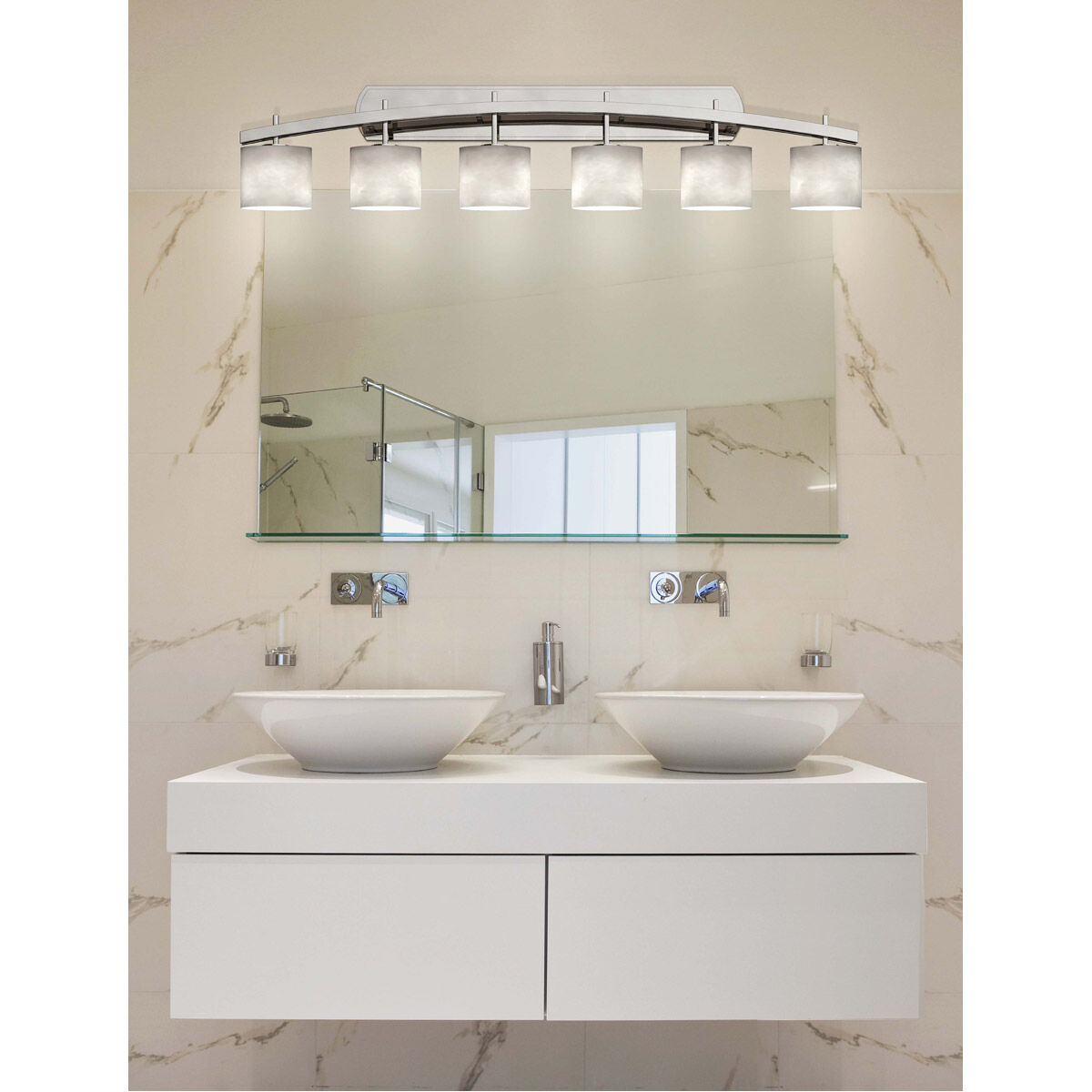 6 light top vanity light