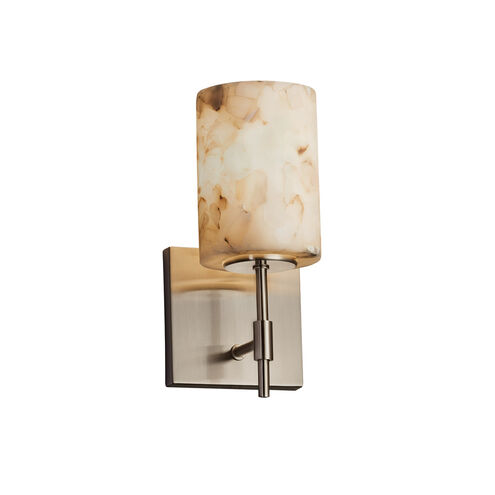 Alabaster Rocks 1 Light 4.5 inch Matte Black Wall Sconce Wall Light in Cylinder with Flat Rim, Incandescent