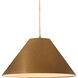 Radiance Collection - Avola Pendant Ceiling Light in Antique Brass, Replaceable Bulb, Beige Twist Cord, Antique Gold, 15W x 7.25H, Form+Finish+Function