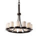 Limoges 12 Light Dark Bronze Chandelier Ceiling Light in Waterfall, Incandescent