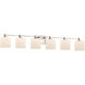 Fusion 6 Light 51.5 inch Brushed Nickel Vanity Light Wall Light in Oval, Incandescent, Opal Fusion