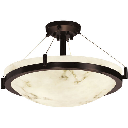 Lumenaria 8 Light 39 inch Matte Black Semi-Flush Bowl Ceiling Light in Incandescent