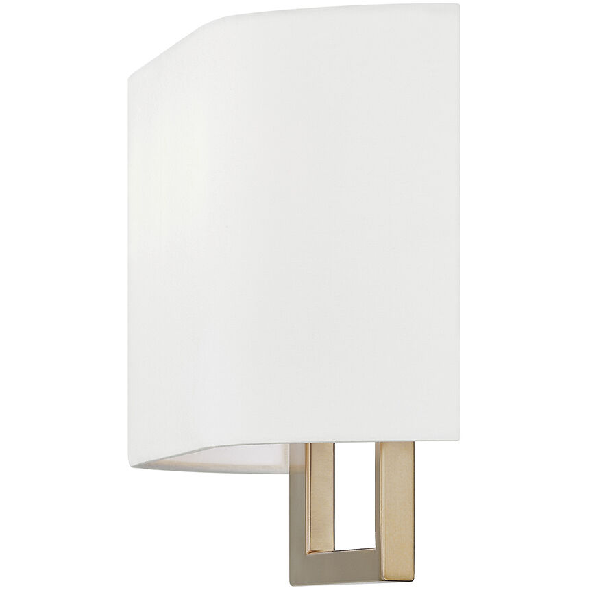 Textile Collection Wall Sconce Wall Light in Brushed Brass, Callie Family