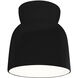 Radiance Collection 1 Light 7.5 inch Gloss Black with Matte White Flush Mount Ceiling Light