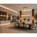 Textile Collection - Narberth Family 5 Light 44 inch Brushed Brass and Cream Linen Linear Pendant Ceiling Light, EVOLV