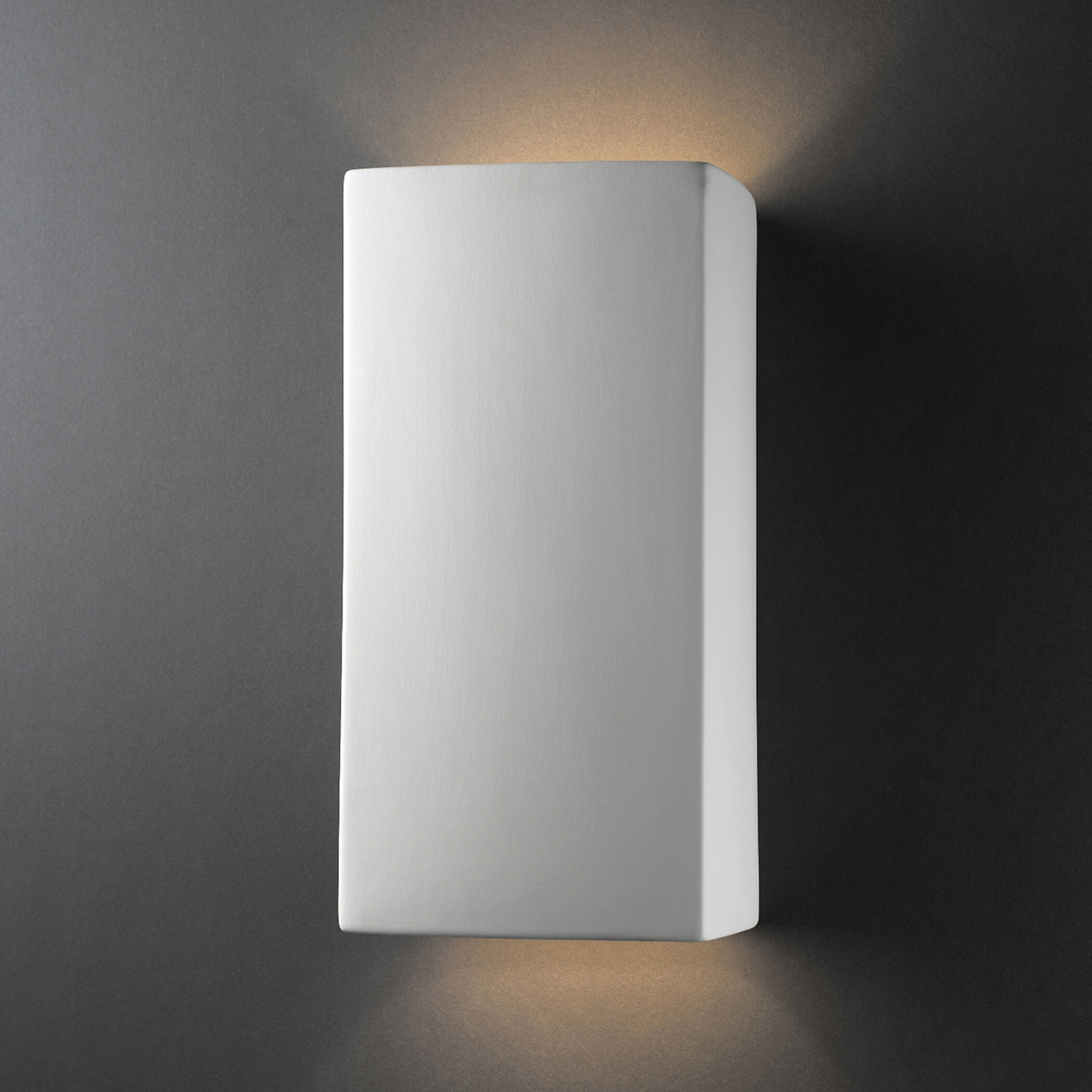 Ambiance Rectangle Wall Sconce Wall Light in Bisque, Incandescent, Large