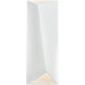 Ambiance LED 6 inch Gloss White ADA Wall Sconce Wall Light, Open Top and Bottom Fixture, Diagonal
