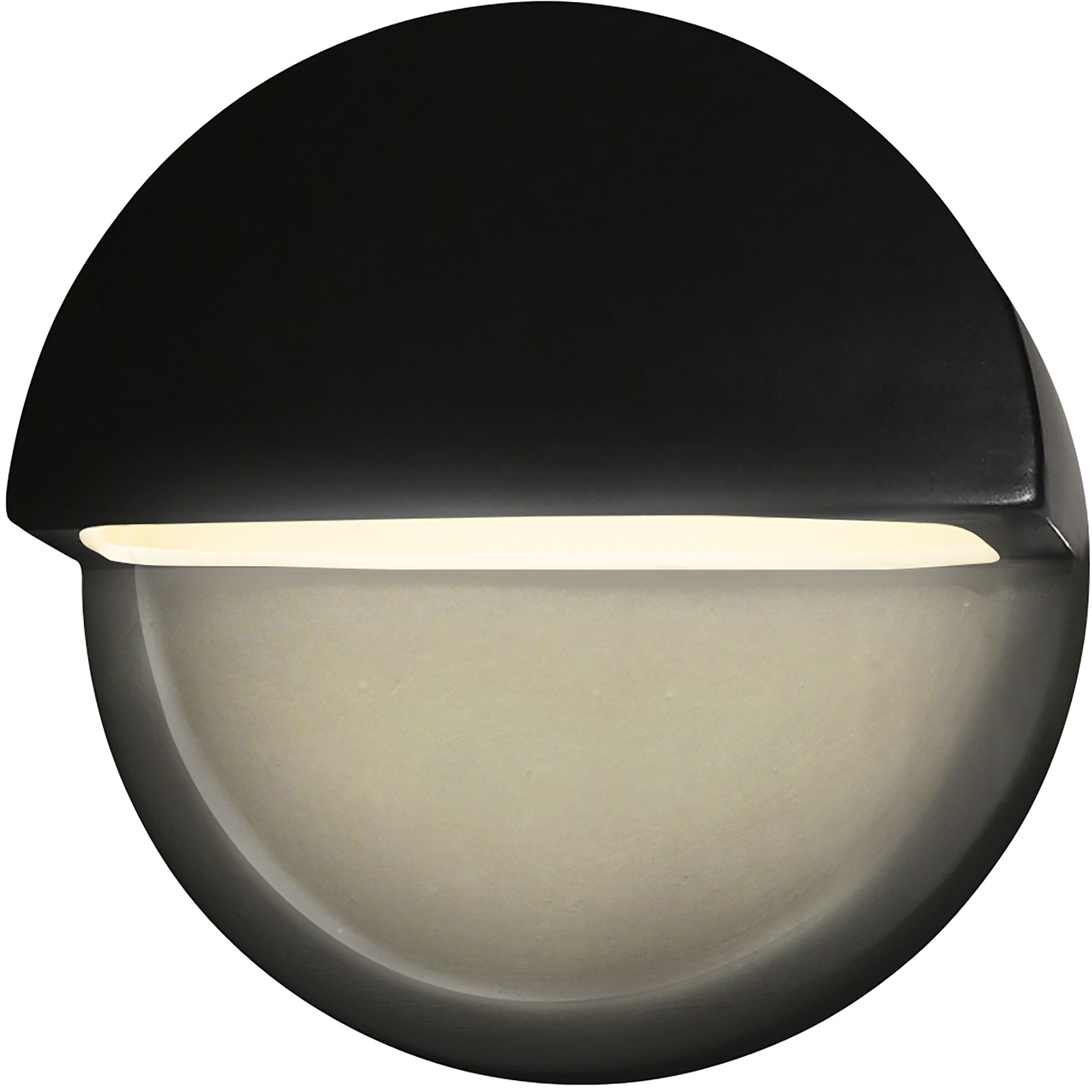 Ambiance LED 8 inch Carbon-Matte Black ADA Wall Sconce Wall Light, Closed Top Fixture, Dome