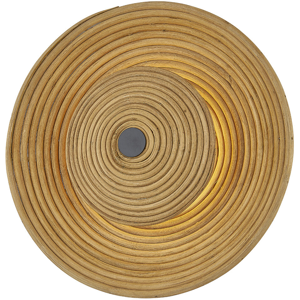 Rattan Collection LED 12 inch Matte Black ADA Wall Sconce Wall Light, Caribe Family