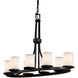 Textile LED 16 inch Dark Bronze Chandelier Ceiling Light