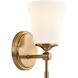 Fusion Collection - Tulsi Family 1 Light 5.25 inch Brushed Brass and Opal Wall Sconce Wall Light, EVOLV