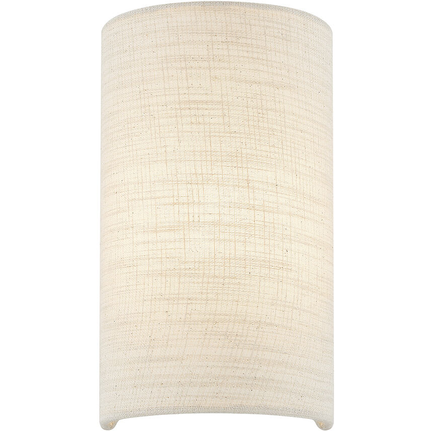 Textile Collection 1 Light 5.5 inch Cream and White ADA Wall Sconce Wall Light in 4" D x 5.5" W x 10" H, EVOLV