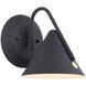 Zag Wall Sconce Wall Light in Textured Matte Black