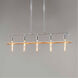 Eco Bronx 5 Light 4.75 inch Brushed Nickel Chandelier Ceiling Light