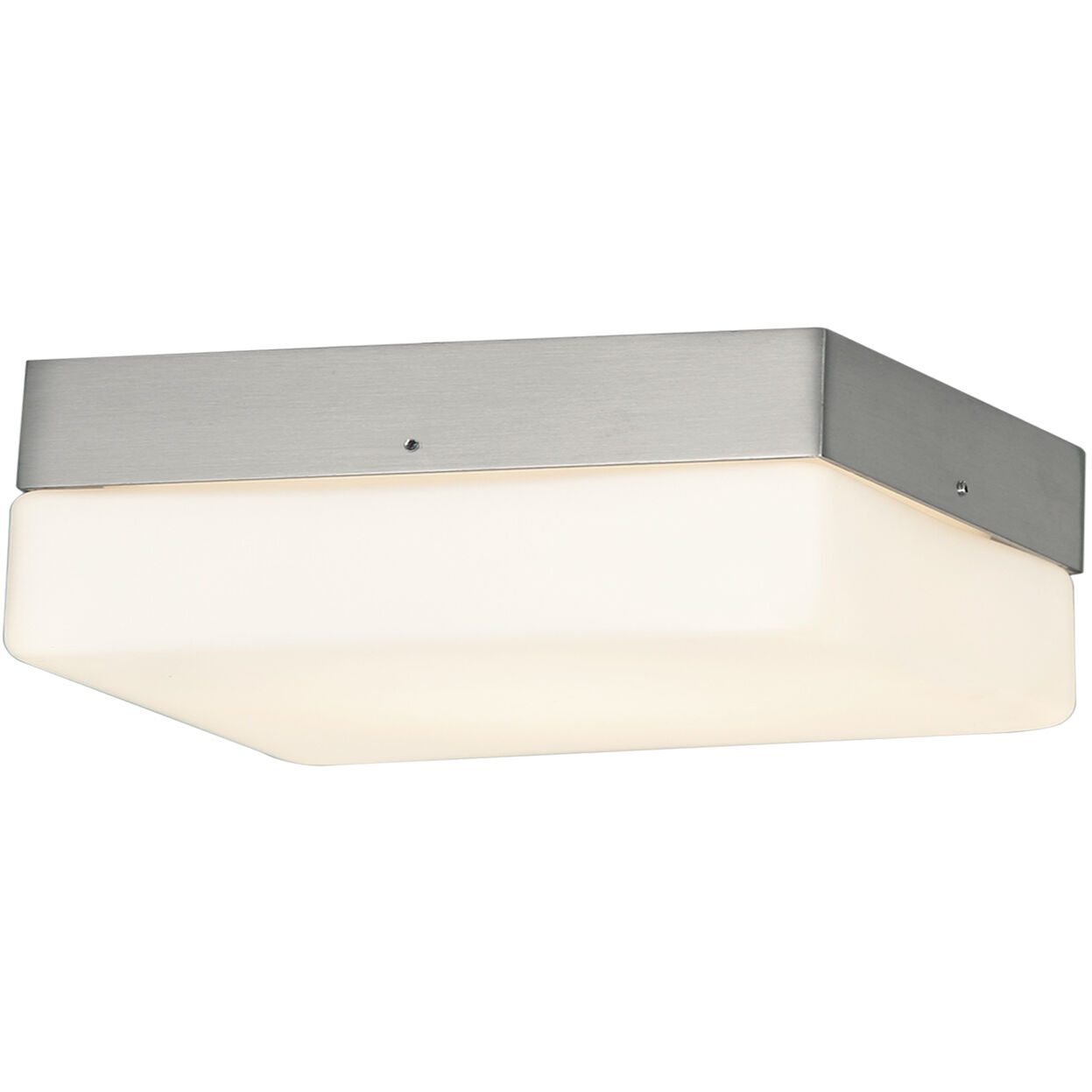 Fusion LED 9 inch Brushed Nickel and Opal Flush-Mount Ceiling Light, Pixel Family
