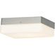 Fusion LED 9 inch Brushed Nickel and Opal Flush-Mount Ceiling Light, Pixel Family