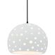 Perforated Globe 1 Light 12.25 inch Pendant