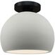 Radiance LED 7 inch Matte White and Matte Black Semi Flush Ceiling Light