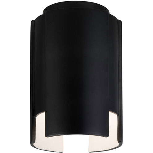 Radiance Collection LED 6.25 inch Matte White/Champagne Gold Outdoor Flush-Mount