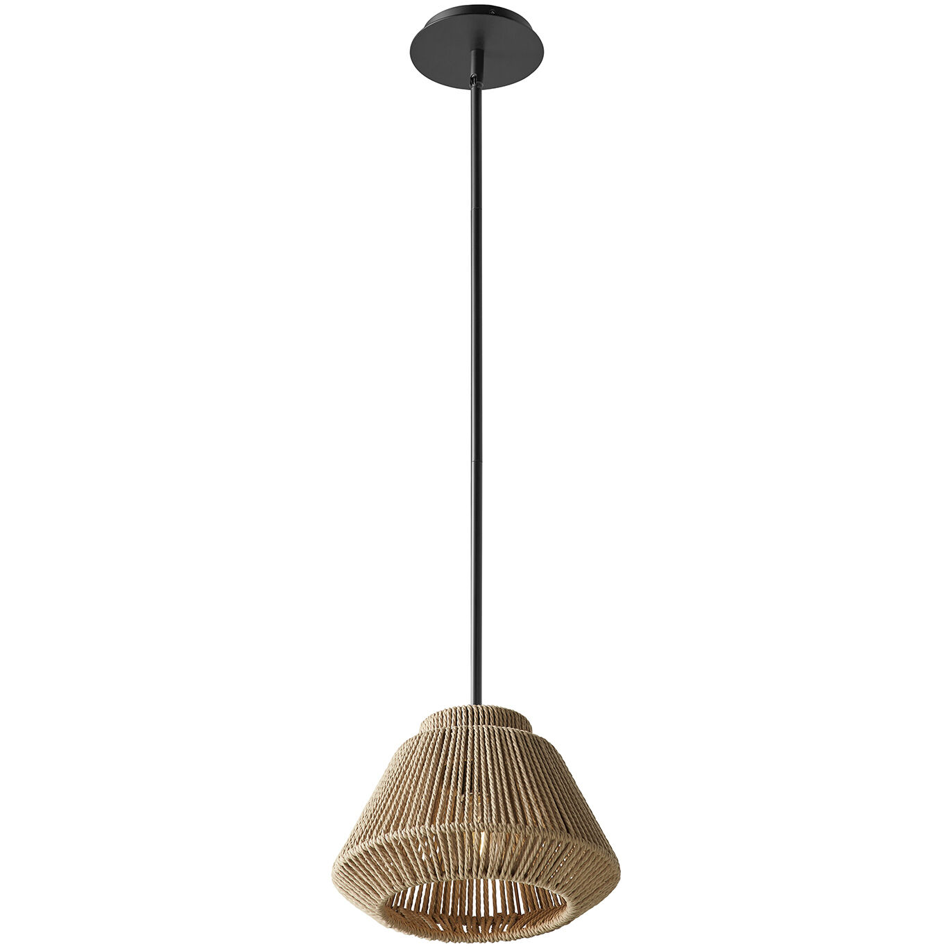 Eco LED 11.5 inch Matte Black Pendant Ceiling Light in Natural