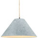 Radiance Collection - Avola Pendant Ceiling Light in Matte Black, Replaceable Bulb, Beige Twist Cord, Concrete, 15W x 7.25H, Form+Finish+Function