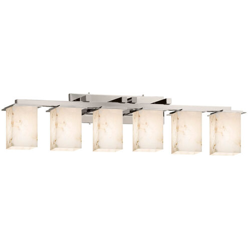 Alabaster Rocks 45.25 inch Brushed Nickel Bath Bar Wall Light