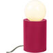 Portable 11.5 inch 60 watt Cerise Table Lamp Portable Light
