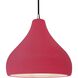 Radiance 1 Light 13.5 inch Cerise and Brushed Nickel Pendant Ceiling Light