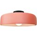 Radiance Collection - Spire 1 Light 13 inch Gloss Blush and Matte Black Semi-Flush Ceiling Light in Replaceable Bulb, 13W x 6H, Form+Finish+Function