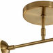 Fusion Collection - Noho Family 2 Light 16.5 inch Brushed Brass and Etched Opal Semi-Flush Ceiling Light, EVOLV