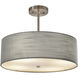 Textile LED 18 inch Brushed Nickel Pendant Ceiling Light