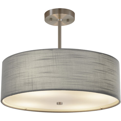 Textile LED 18 inch Brushed Nickel Pendant Ceiling Light