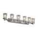 Veneto Luce 6 Light 43.75 inch Polished Chrome Bath Bar Wall Light in Clear Textured (Veneto Luce), Incandescent