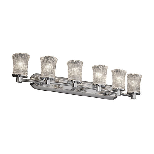 Veneto Luce LED 43.75 inch Polished Chrome Bath Bar Wall Light in 4200 Lm LED, Clear Textured (Veneto Luce), Rondo