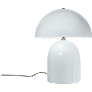Portable 12 inch 60.00 watt Gloss White and Gloss White Table Lamp Portable Light