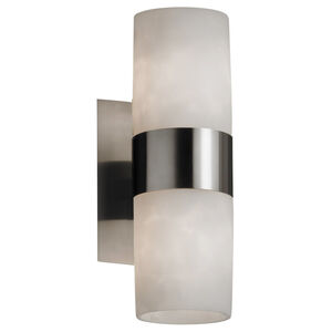 Clouds 2 Light 5 inch Brushed Nickel Wall Sconce Wall Light in Incandescent, Cylinder