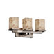 Alabaster Rocks 3 Light 21.25 inch Brushed Nickel Bath Bar Wall Light in Incandescent